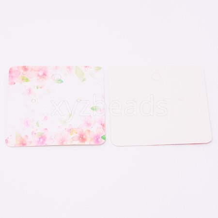 White Cardboard Earring Display Cards DIY-WH0209-31-1