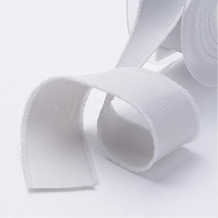 Polyester Frayed Grosgrain Ribbons ORIB-N0002-25mm-07-1