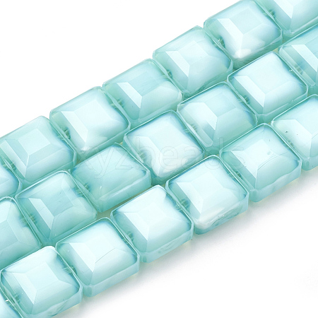 Opaque Solid Color Glass Beads Strands GLAA-N032-08I-1