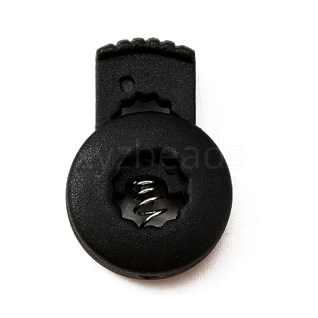 Plastic Spring Cord Lock Stopper Cylinder FIND-WH0060-71-1