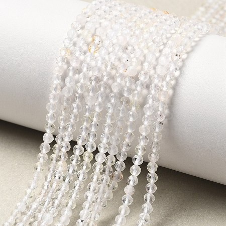 Natural Quartz Crystal Beads Strands G-B145-A02-3mm-1