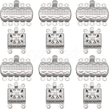 Unicraftale 316 Stainless Steel Box Clasps STAS-UN0014-15P-1