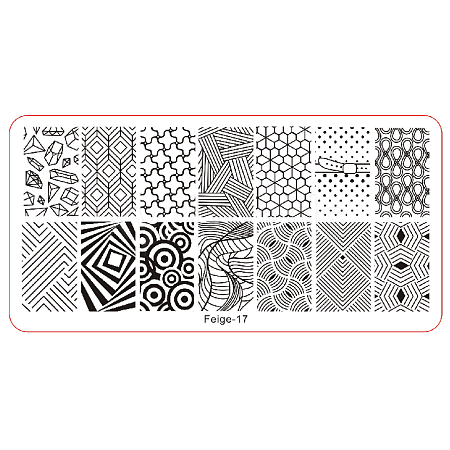 Stainless Steel Nail Art Templates Stamping Plate Set MRMJ-S048-103-1