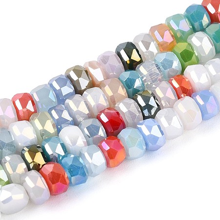 Electroplate Opaque Glass Beads Strands EGLA-N022-05A-A01-1