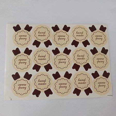 Medal with Word Hand Made Pattern Paper Stickers DIY-WH0308-131-1