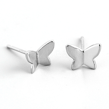 925 Sterling Silver Butterfly Stud Earrings TO7817-2-1