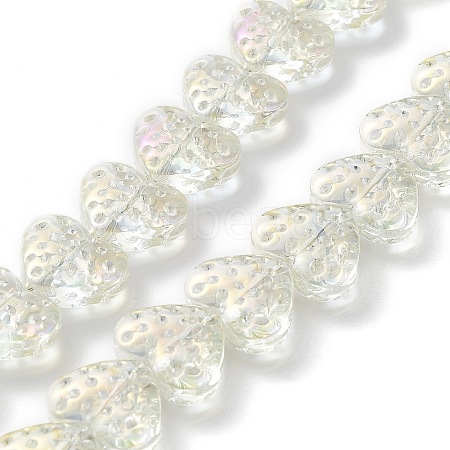 Electroplate Transparent Glass Beads Strands EGLA-R114-02A-FR06-1