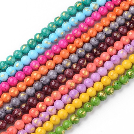Natural Mashan Jade Beads Strands G-F670-A01-4mm-1