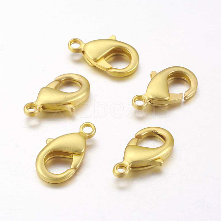 Brass Lobster Claw Clasps KK-K189-B02-1