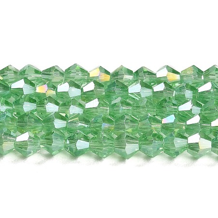 Transparent Electroplate Glass Beads Strands LS-GLAA-F029-4mm-A24-1