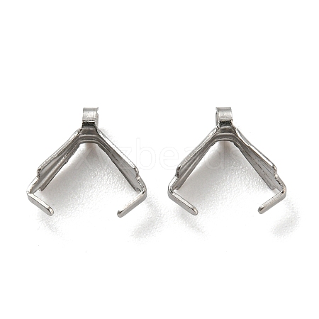 Non-Tarnish 316 Surgical Stainless Steel Pendant Pinch Bails LS-STAS-Q310-04P-1