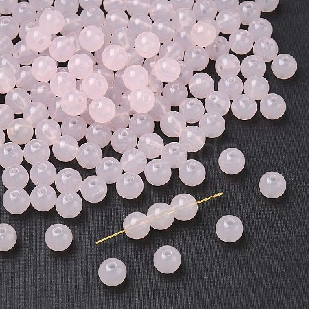 Imitation Jade Acrylic Beads SACR-S188-08mm-09-1