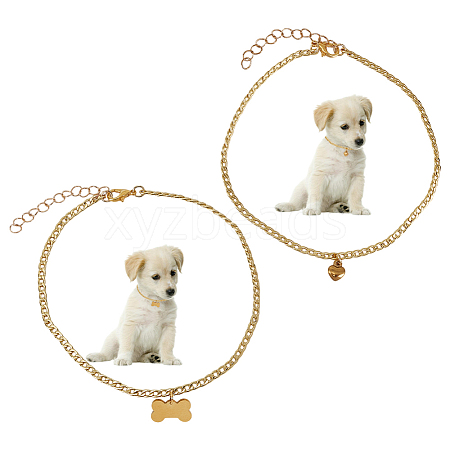 304 Stainless Steel Pendant Necklaces for Pet NJEW-DR00003-1