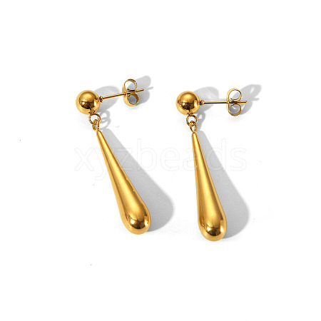 Elegant Teardrop Stainless Steel Stud Earrings GH1263-3-1