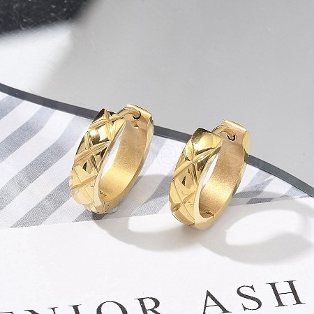 304 Stainless Steel Hoop Earrings for Women EJEW-C096-56G-1