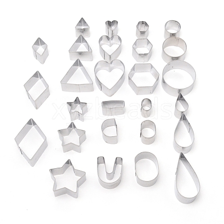 430 Stainless Steel Cookie Cutters Set DIY-SZC0004-10-1