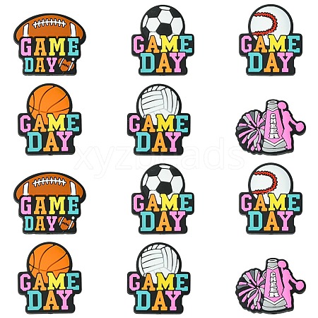 12Pcs 6 Styles Silicone Beads SIL-CJ0003-12-1