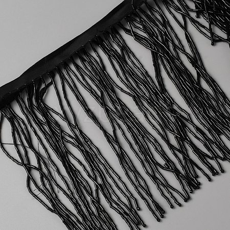 Polyester Fringe Lace Trims SRIB-WH0011-143A-1