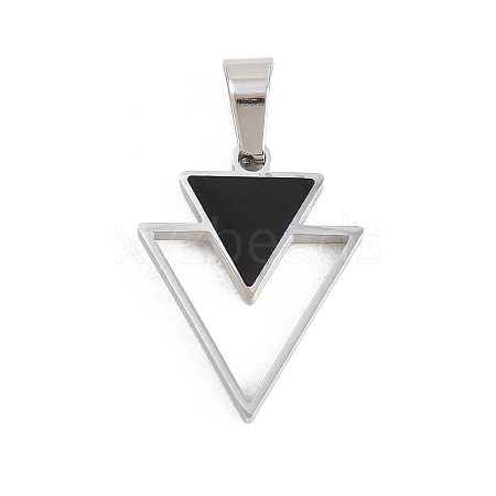 304 Stainless Steel Enamel Pendants STAS-B137-03P-1