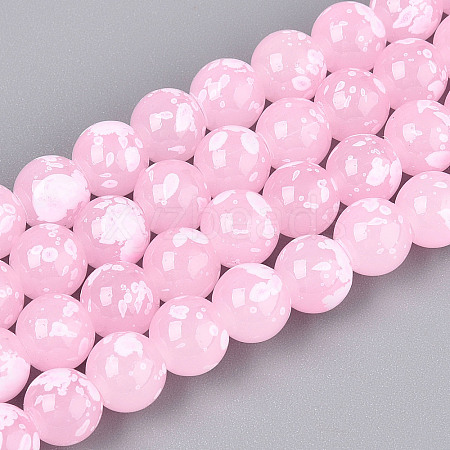 Baking Paint Glass Beads X1-DGLA-N015-8mm-02-1