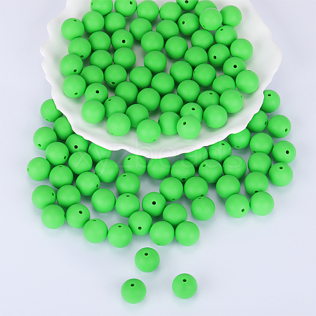 Round Silicone Focal Beads SI-JX0046A-48-1