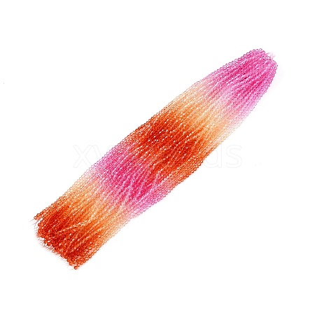 Gradient Color Baking Painted Glass Bead Strands DGLA-A039-T6mm-A04-1