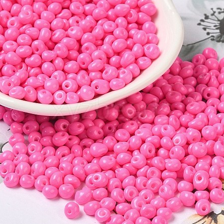 6/0 Opaque Baking Paint Glass Seed Beads SEED-M012-02A-22-1