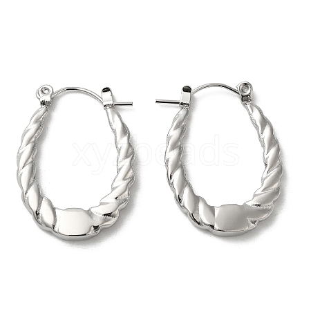 304 Stainless Steel Hoop Earrings for Women EJEW-Z026-22P-1