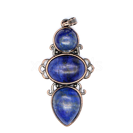 Retro Natural Lapis Lazuli Pendants PW-WG7292F-12-1