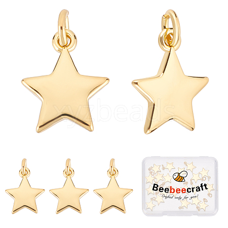 Beebeecraft 20Pcs Brass Pendants KK-BBC0004-22-1