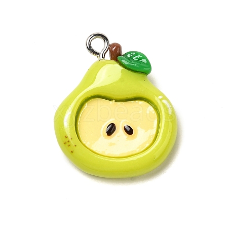 Opaque Resin Pendants RESI-K045-01A-1