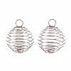 Non-Tarnish 304 Stainless Steel Wire Pendants STAS-ZX013-22-20mm-P-1