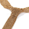 Alloy Full Crystal Rhinestone Mesh Tassel Y Necklaces for Women WG87624-01-3