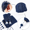 8Pcs Polyester Tassel Pendant Decorations AJEW-GF0004-66C-4