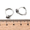 Halloween Heart 925 Sterling Silver Cubic Zirconia Hoop Earrings EJEW-P327-02AS-3