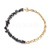 Natural Snowflake Obsidian Chip Beads Jewelry Set SJEW-JS01223-05-5