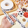 25 Yards Sport Ball Theme Printed Polyester Grosgrain Ribbon OCOR-WH20002-03A-03-3