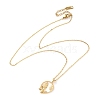 Brass Clear Cubic Zirconia Pendant Necklaces for Women NJEW-B121-01G-02-4