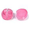 Transparent Spray Painted Glass Beads GLAA-N035-036-C08-1