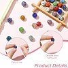 30Pcs Glass Rhinestone Clay Pave Round Beads RB-YW0001-24-4