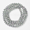Electroplate Transparent Glass Beads Strands EGLA-A034-T6mm-G04-2