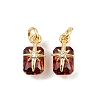 Brass Pave Cubic Zirconia Pendants X-KK-H078-33G-03-1