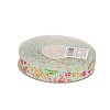 Floral Single-sided Printed Polyester Grosgrain Ribbons SRIB-A011-16mm-240875-2