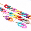 Acrylic Curb Chain Chain Necklaces & Dangle Earrings & Bracelets Sets FS-WGA399B-02-3