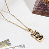 Brass with Cubic Zirconia Pendants Necklaces NJEW-LP0001-45I-G-3