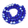 Frosted Opaque Glass Beads Strands LS-GLAA-T032-P8mm-MBB11-2