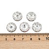 Brass Rhinestone Spacer Beads RB-A014-L12mm-S-4