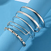 5Pcs 5 Styles Alloy Bangles WG70F83-10-1