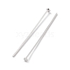 Anti-Tarnish Rhodium Plated 925 Sterling Silver Flat Head Pins STER-M117-03C-P-2