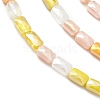 Gradient Color Electroplate Glass Bead Strands GLAA-E042-01C-3